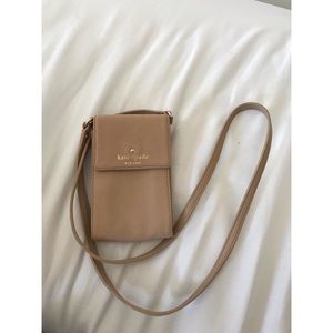 Kate Spade tan crossbody phone/wallet holder